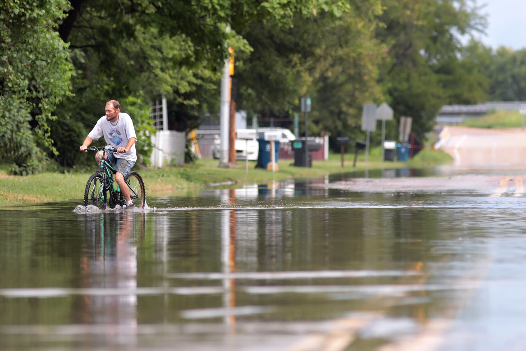 Flooding in Collinsville after heavy overnight rain